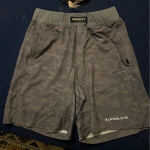 Alphalete Infinity Gray Camo Athletic Shorts